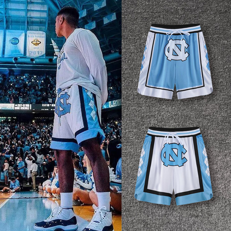 Ncaa Beika American Basketball Shorts Men's Summer Retro High Street Sports Loose Quick-Drying Quarter-Length No More Than Knee-High