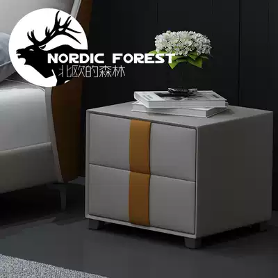 Nordic modern simple bedside table fashion small storage cabinet suitable for small household storage cabinet bedside cabinet two bucket cabinet