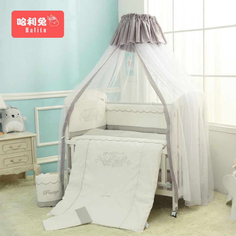 Harry Rabbit Crib Bedding Kit Baby Baby Full Cotton Bed Surround Autumn Winter Baby Bed Containment Suit