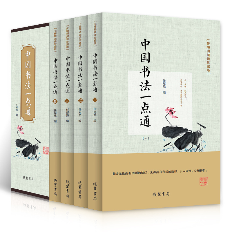 盒装4册 中国书法一点通 中国书法大全 中国书法一本通颜真卿欧阳询楷书行书草书篆书隶书毛笔字帖楷体大全集书法入门教材书籍正版 Изображение 1