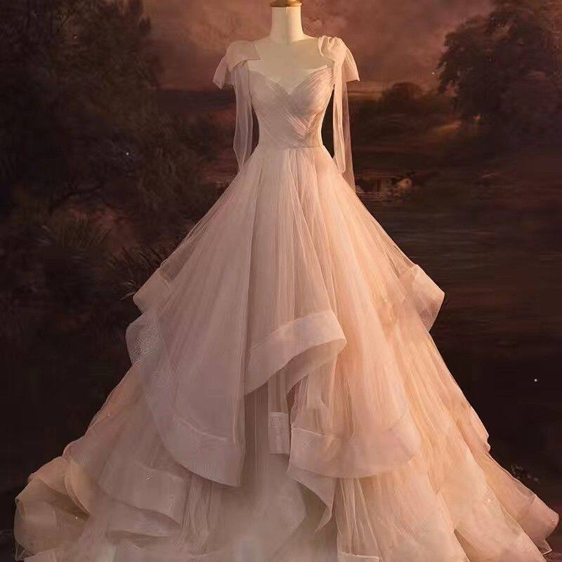 粉色晚礼服裙女为何能展现高级感和轻奢风?适合哪些场合?-婚纱-淘宝好物网