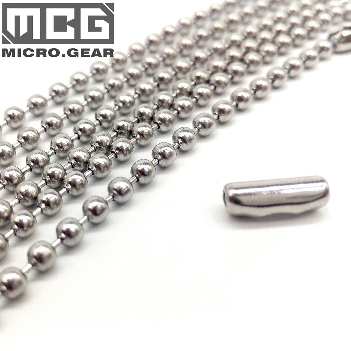 304 stainless steel bead chain necklace Military brand chain length about 83cm diameter 3mm