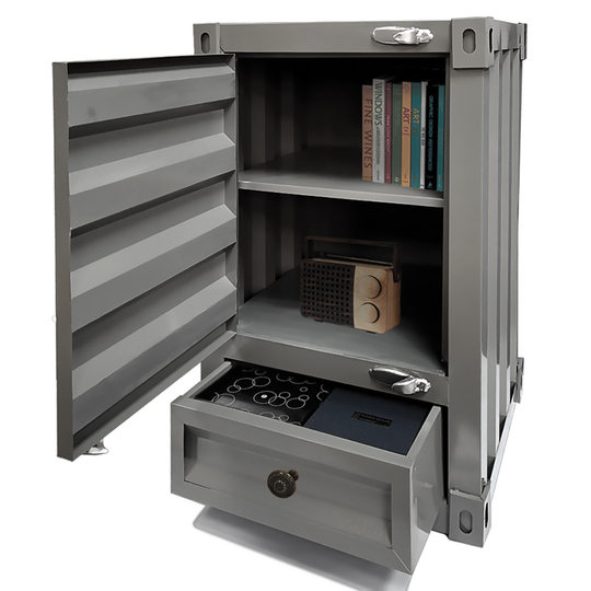 Железный шкаф для хранения в индустриальном стиле, ретро-железная прикроватная тумбочка, декоративный ящик, ностальгический контейнер-сейф