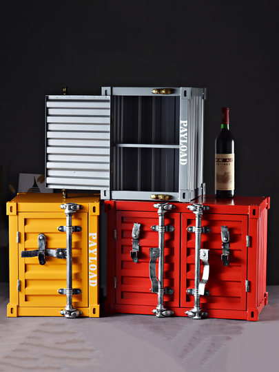 Creativo arte del hierro estilo industrial contenedor decorativo caja de almacenamiento caja de almacenamiento caja de almacenamiento escaparate decoración de tienda de ropa