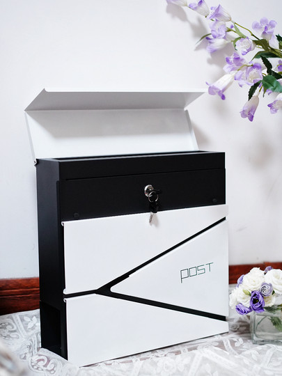 Creative modern simple stainless steel mail box European style villa outdoor mail box large opinion box outdoor mail box
