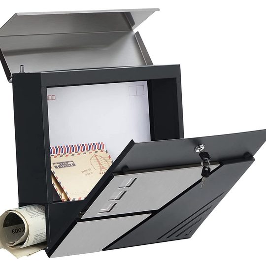 Прямые продажи с фабрики, трансграничный почтовый ящик из нержавеющей стали, настенный почтовый ящик с газетной стойкой, простой в установке ящик для хранения