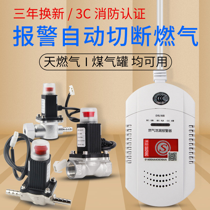 Gas sirens Home Automatic electromagnetic cut off valves Fire certified Wasgas Leaks Siren Hotel
