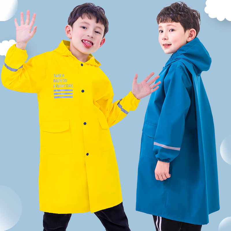 Children's raincoat primary school students big children's rain gear with school bag full body waterproof female boy baby kindergarten rain cape