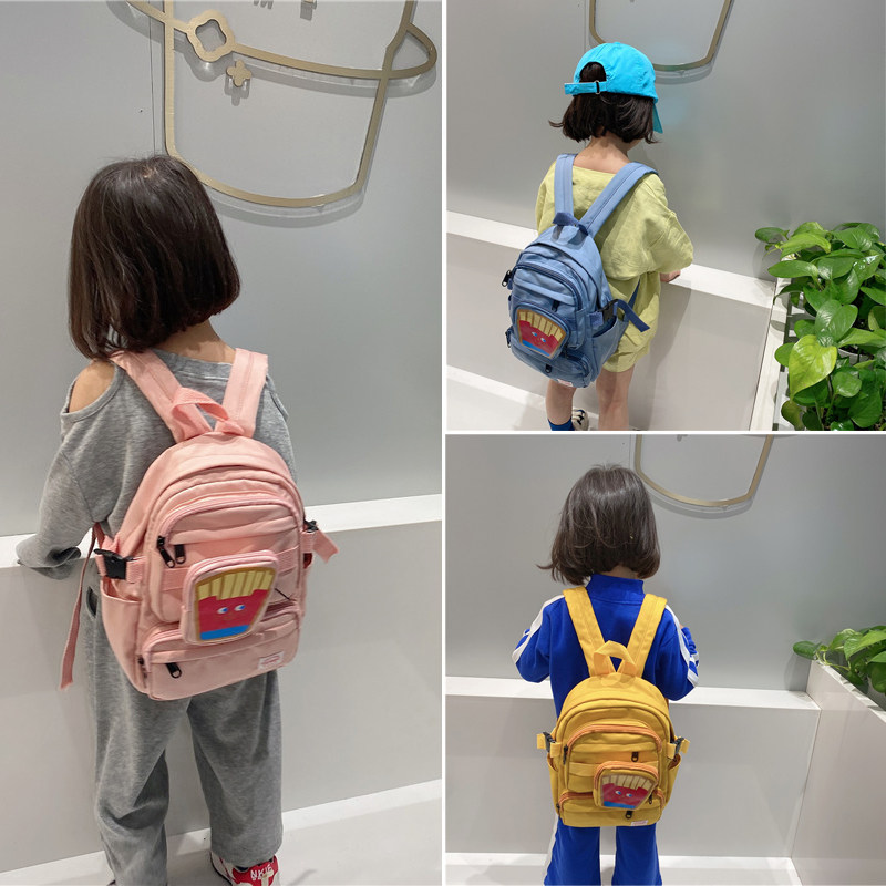 Kindergarten School Bag Little Boy Girl Child's bag 3-6 year old size class Chauter cute and light large capacity Double shoulder bag 2