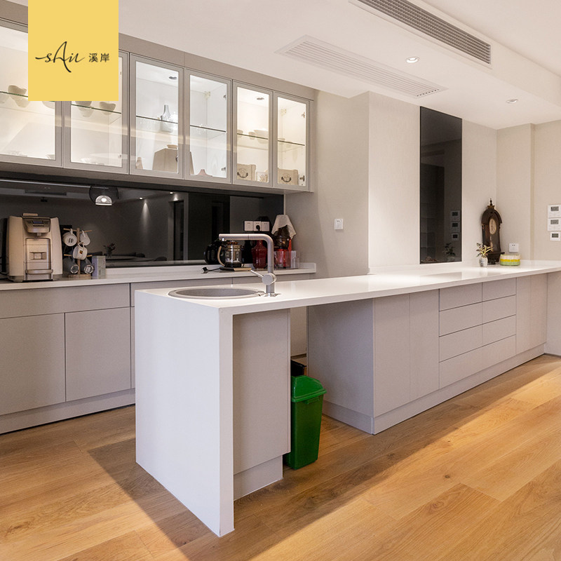 Xi'an modern minimalist overall kitchen overall cabinet custom sliding door open simple assembly economical custom? Tool car