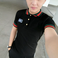 Anh chàng tinh thần xã hội nửa tay áo polo tay nhanh khỉ đỏ anh ngã ba với tay áo ngắn nam áo thun mỏng ao polo