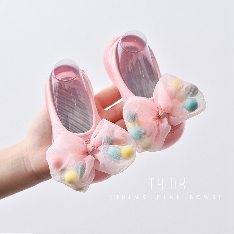 Spring and summer candy baby creative butterfly bow floor shoes fashion baby footwear anti-slip soft sole indoor shoes