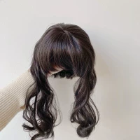 S10 Черные длинные вьющиеся волосы парика