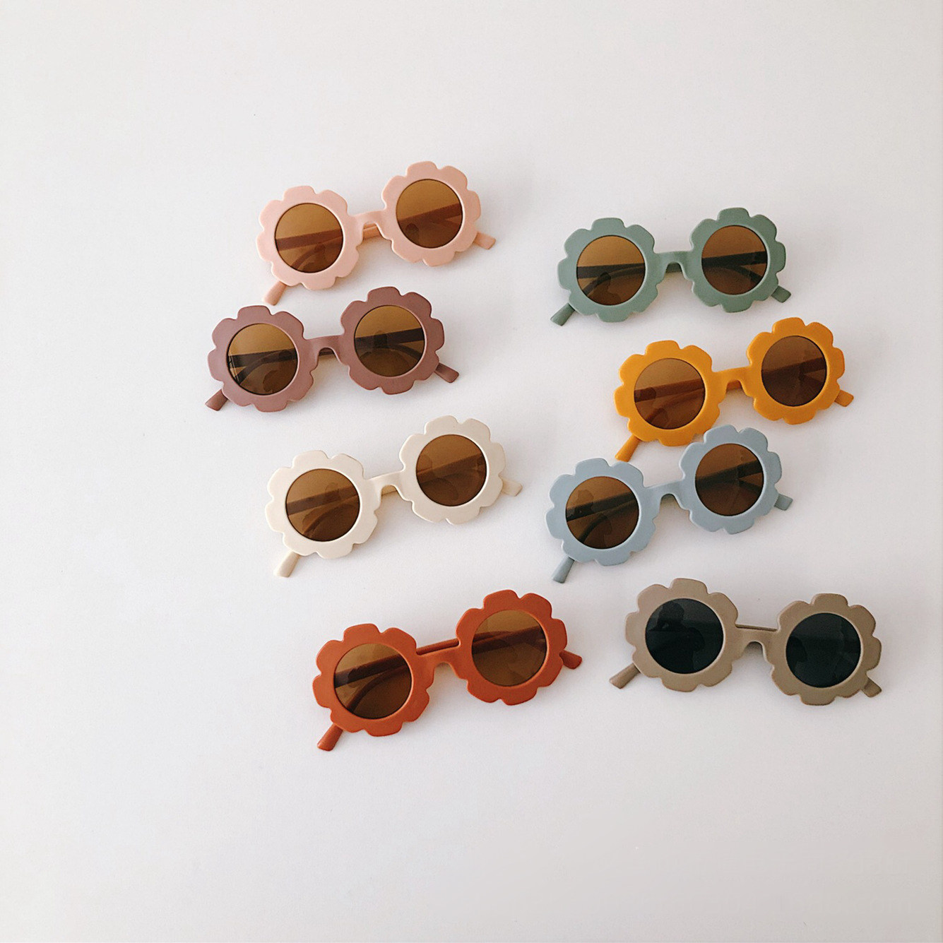innet red sunglasses baby glasses 100 lap-shaped sun flowers anti-UV men and women baby sunglasses-Taobao