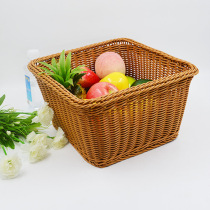  Fengtu manufacturer super fruit rattan storage frame Display rattan basket Bulk snack basket Guest room bath towel felt storage basket