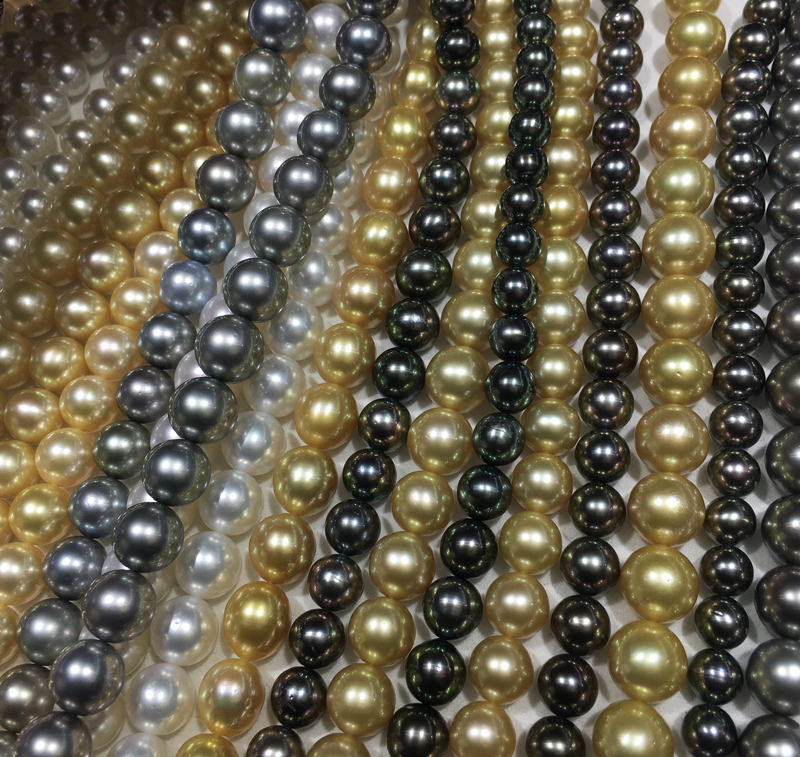 Big Sale Clearance South Sea Australian White Bead Necklace Gold Beads Tahitian Black Pearl Gray Pearl Necklace Seawater Pearl