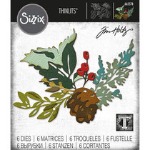 Sizzix sheet mold Thinlits 665578 Holiday Brushstroke fruit plants
