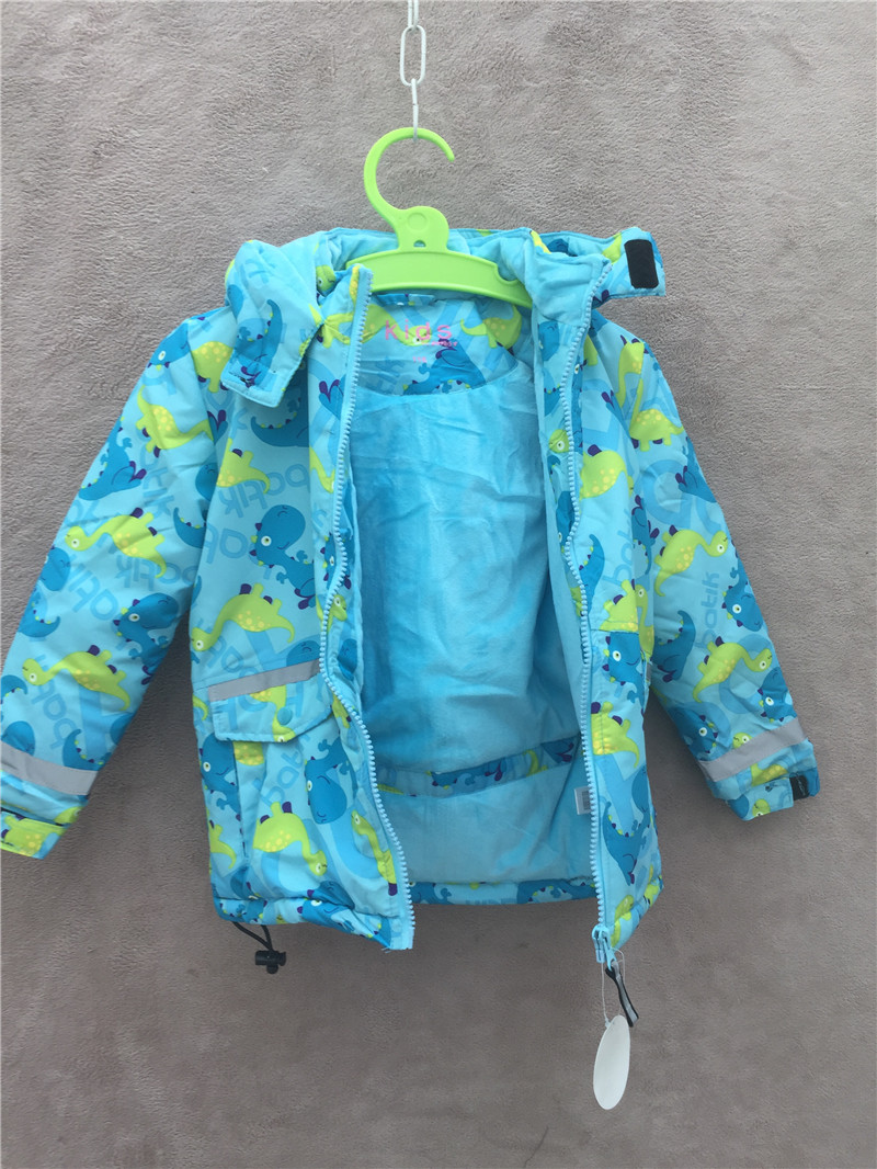 [Có thể chấp nhận] Trẻ em ngoài trời Quần áo cotton không thấm nước Quần áo cotton Quần áo trượt tuyết 100-140 áo khoác trẻ em nam