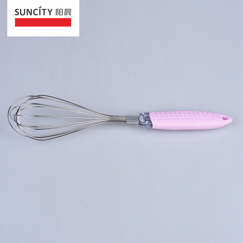  Sun Morning Manual Eggbeater Stainless Steel Beaten Egg head silicone handle Home Handheld egg clear stirrers