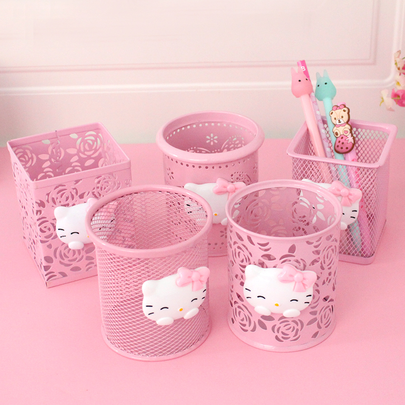 Pen holder student desktop storage box creative children girls ins fashion large capacity cute office stationery supplies