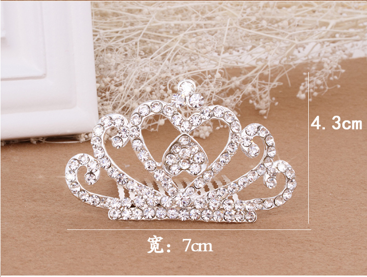 Hàn quốc phiên bản của trẻ em vương miện headband công chúa dễ thương nước khoan bit bé gái kẹp tóc cô gái thái vương miện phụ kiện tóc