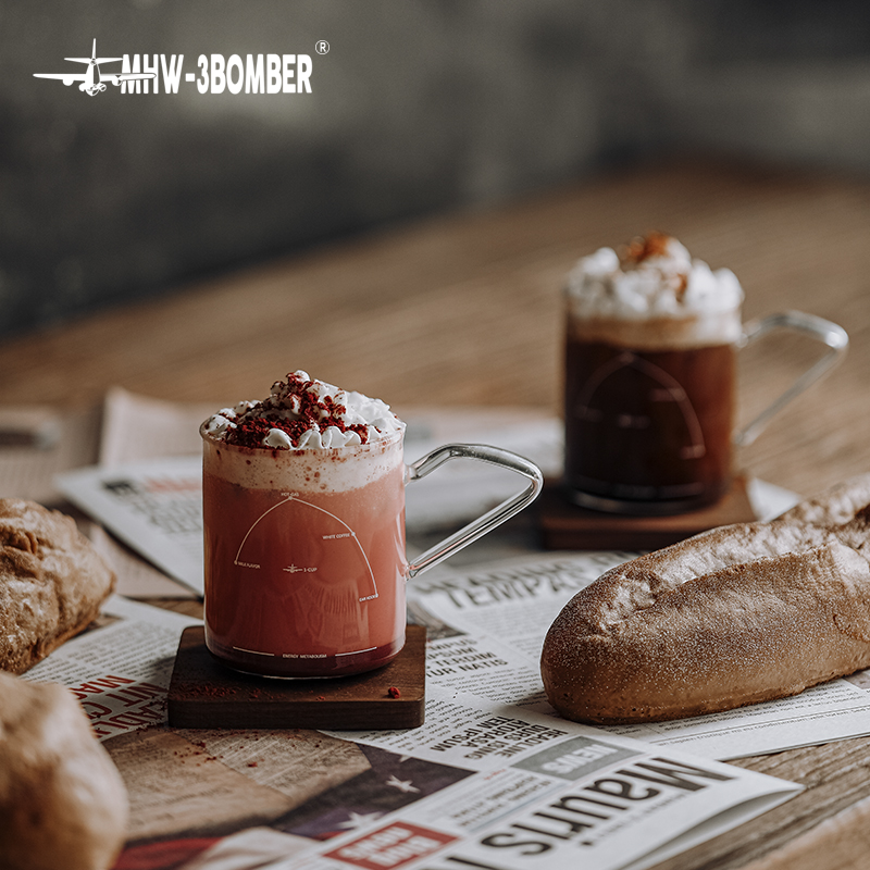 MHW-3BOMBER Bomber Elf Coffee Glass Breakfast Milk Cup Milkshake Cup Coffee Hanging Ear Cup