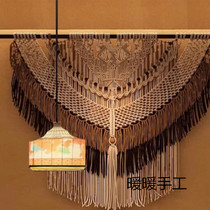 Wu ins wabi-sabi style hand-woven tapestry retro B&B decoration model room hotel background wall soft decoration pendant