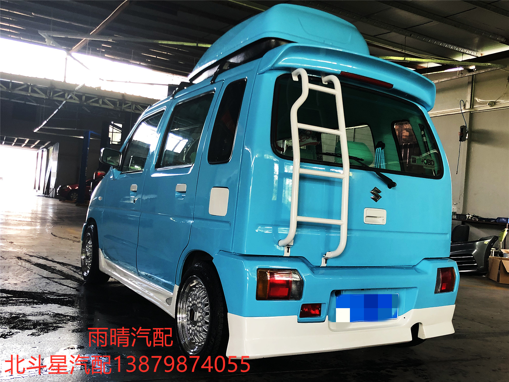 Suzuki North Bucket Star Rear Climbing Ladder Stairway Stairs Without Distortion Mounting Load Bearing Terraces Red Retrofit Black White