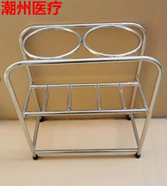 Factory price direct sale Stainless steel foam hand barrel rack Hand wash barrel rack Single barrel Double barrel Thickened high-end equipment