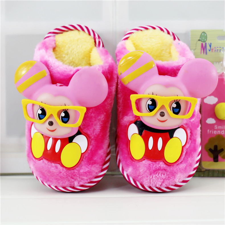 Chaussons enfants en suède pour hiver - semelle caoutchouc - Ref 1005083 Image 17
