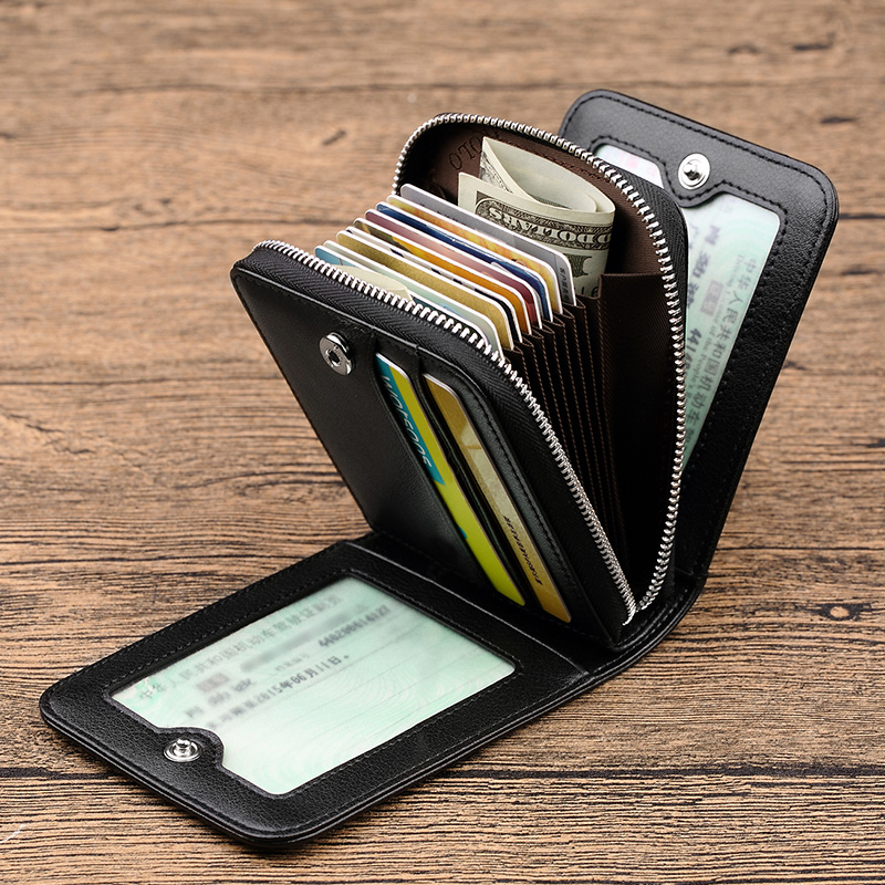 King Ralph Lauren Polo Card Holder Men's Multi-function Wallet Multi-card Card Holder Credit Driver's License Card Holder Card Holder Leather Case Men - Taobao