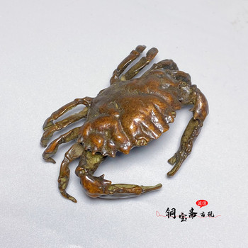 Antiques and miscellaneous collections, solid copper crabs, copper tea, pet tea, tea play, windfall fortune, creative ornaments for making money from all directions