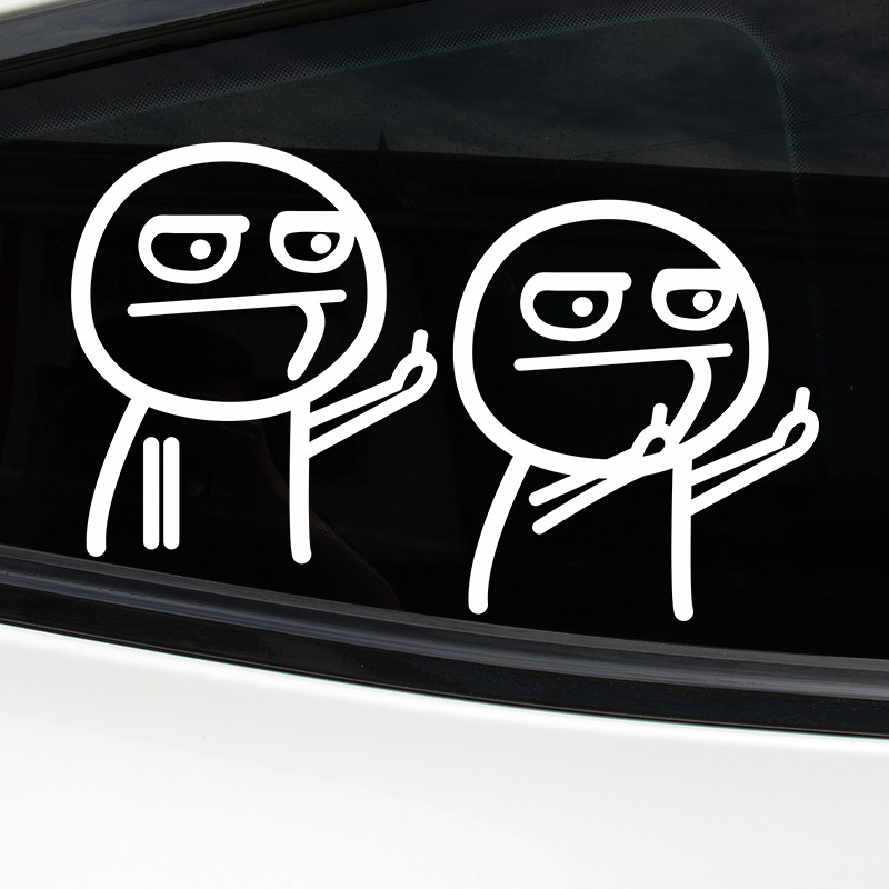 Despise far-light flashy caricature car stickers close the Spotlight Car Stickler to Funny Change Loading the Illustrated Drawing