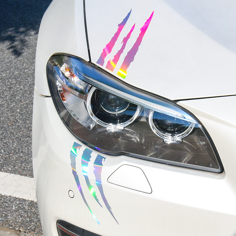 Car stickers Living room lights Paw car stickers Hood scratches Creative pull flower modified personality decoration Ghost claw car stickers