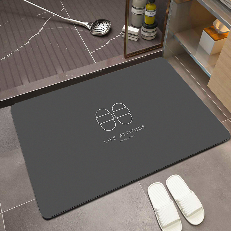 German Diatomaceous Earth Bathroom Soft Mat, Non-Slip, Water-Absorbent, Dirt-Resistant, Quick-Drying Foot Mat for Bathroom Entrance and Toilet