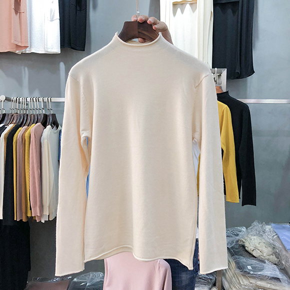 2018 Hàn Quốc ulzzang mùa thu mới khí chất rắn màu áo len dài tay áo khoác nữ mỏng hoang dã áo len mỏng