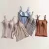 With chest pad camisole Modal women's summer sleeveless inner dress Bra-free inner slim-fit top worn outside the home