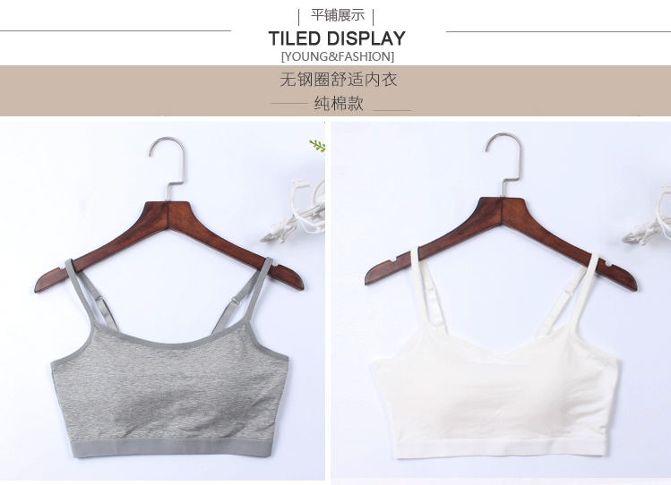 Cotton phụ nữ miễn phí pad ngực ống hàng đầu tích hợp đồ lót yếm ngắn quấn ngực mà không có vòng thép yoga nửa ngực