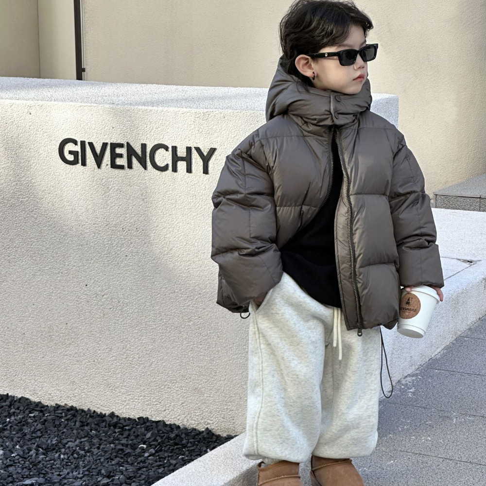 Boy girl's down clothes Children 2023 new warm jacket Boy Korean Thickened Windproof even cap down clothes-Taobao