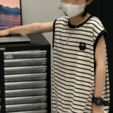 Тонкая детская майка для мальчиков, жилет для отдыха без рукавов, в корейском стиле, оверсайз