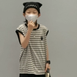 Тонкая детская майка для мальчиков, жилет для отдыха без рукавов, в корейском стиле, оверсайз