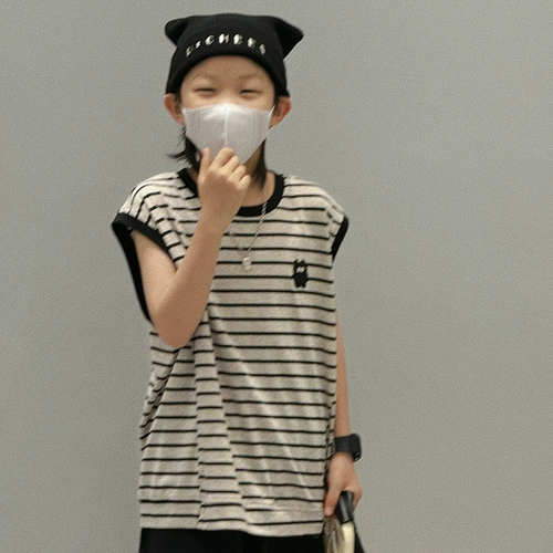 Тонкая детская майка для мальчиков, жилет для отдыха без рукавов, в корейском стиле, оверсайз