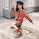 Girls' dress winter clothes 2022 new suit foreign style children's clothing autumn and winter models big children's fashionable skirt winter