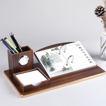 2023 Wooden Pen Holder Desk Calendar Custom Rabbit Year Bronzing to be signed this week to do business calendar lunar calendar printing