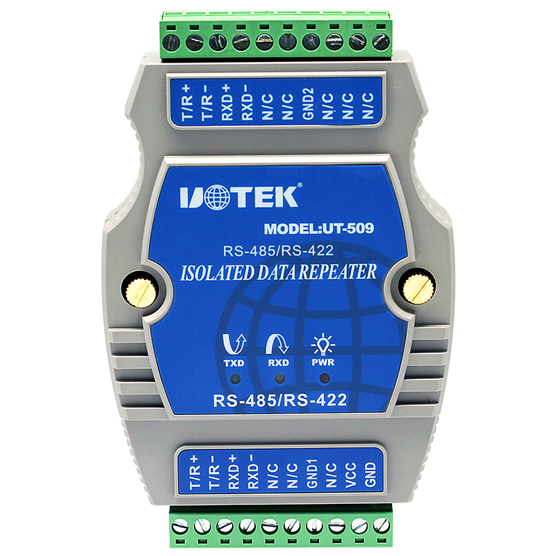 Utai UT-509 industrial grade isolation type RS485 RS422 repeaters amplifier 485 turns 422