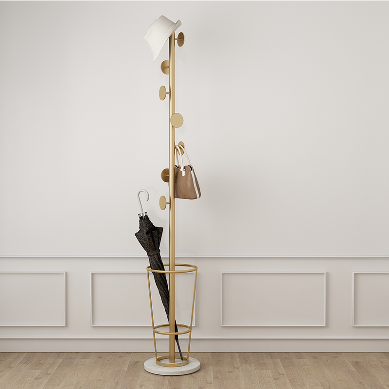 Nordic entrance door hanger creative hotel umbrella stand post-modern minimalist light luxury floor coat rack umbrella stand