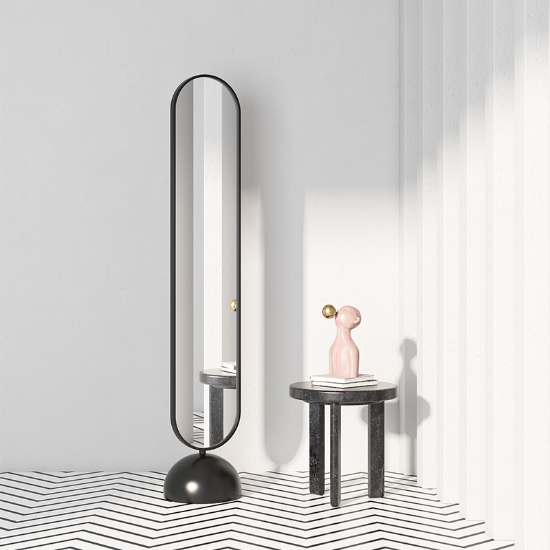 Simple light luxury living room home corner full body mirror ins net red bedroom girl floor is thin and narrow full body mirror