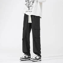 American Tooling Pants Men Spring Fall Multi-Pocket Loose Straight Drum Pants Boomers Wide Leggings 100 Hitch Casual Pants