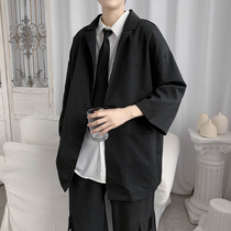 Port Wind 70% Sleeves West Suit Male Korean Version Trend Thin Suit Jacket Jacket Jacket Summer Student Pure Color Handsome