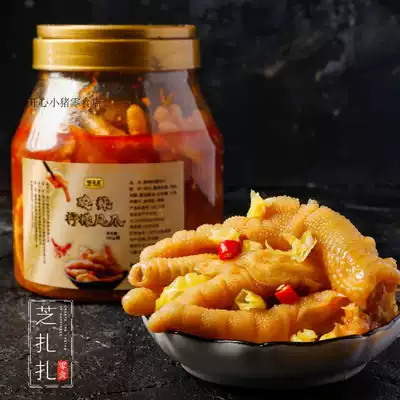 Zhizaza spicy and sour lemon boneless boneless chicken claws chicken claws to remove large bones 900g Freshly made snacks